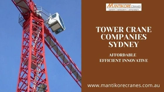 The variants offered by tower crane companies Sydney
