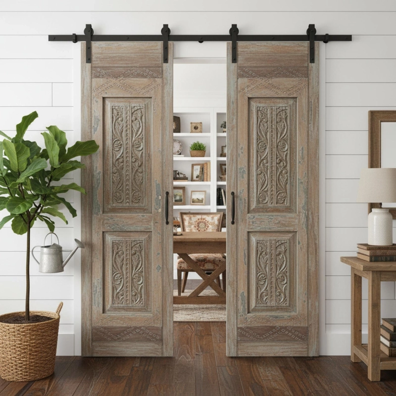 Enchant Your Interiors with Hand-Carved Door Panels and Wall Art