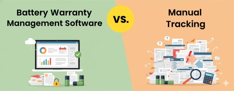 Pros and Cons - Battery Warranty Management Software vs Manual Tracking