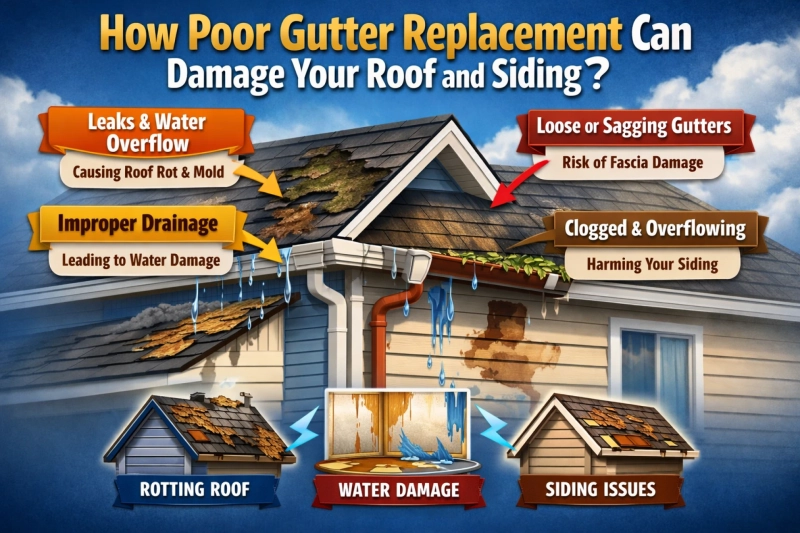 How Poor Gutter Replacement Can Damage Your Roof and Siding?