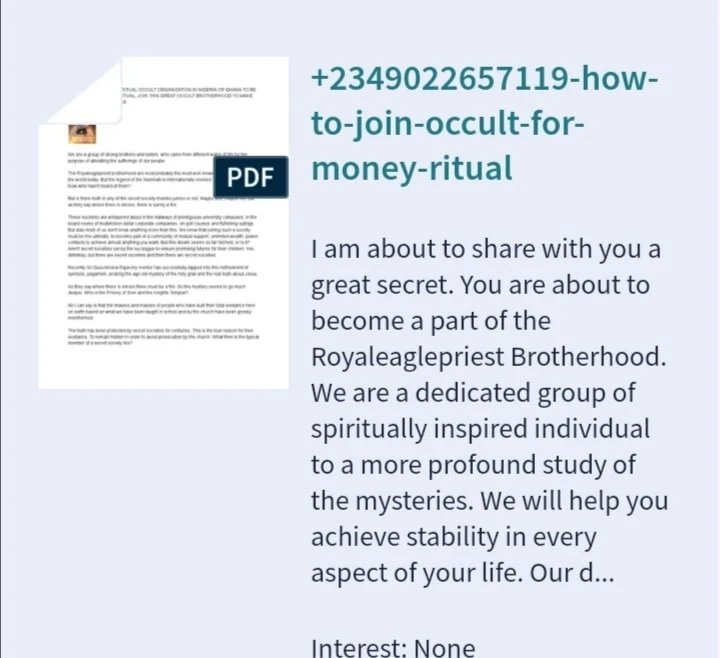 @I Want Join Occult For Money Ritual..☎️+2349022657119.