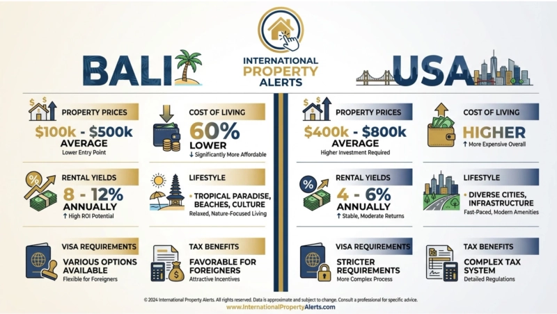 Bali vs. USA: Where Should You Invest in 2026? A Complete Property Comparison By International Property Alerts 