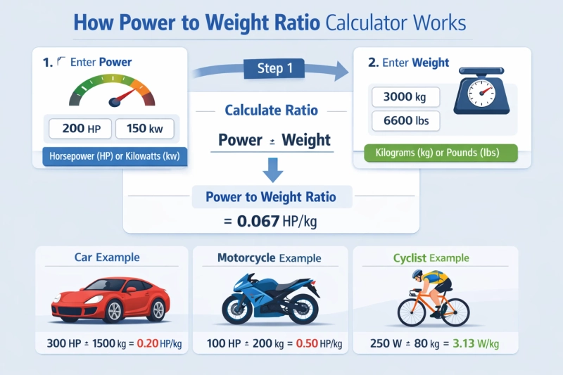 Power to Weight Ratio Calculator: Simple Guide to Measure Performance
