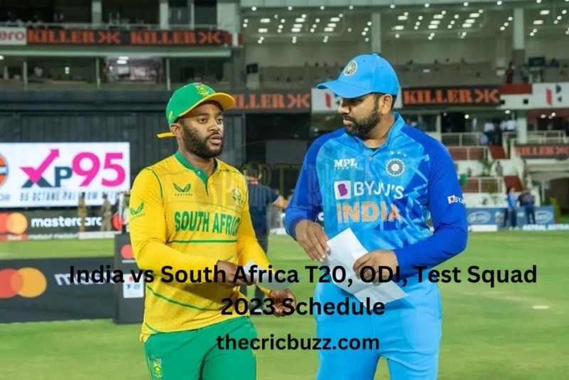 India vs South Africa ODI, T20, Test Squad 2023 Schedule