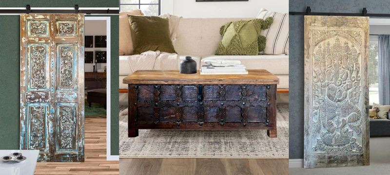 Rooted in Whimsy: Maximalist Wall Paneling with Hand-Carved Doors