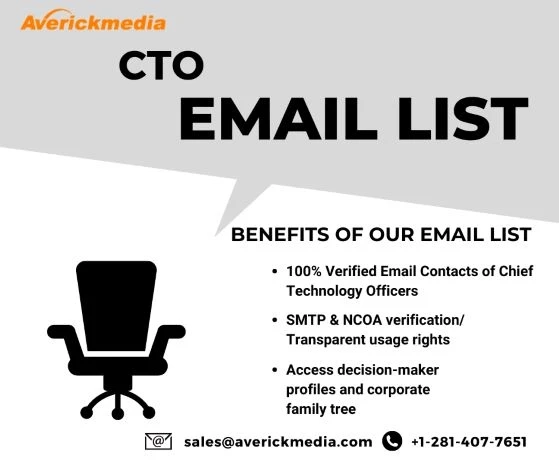 Get best list of CTO Email List in U.S.A from AverickMedia