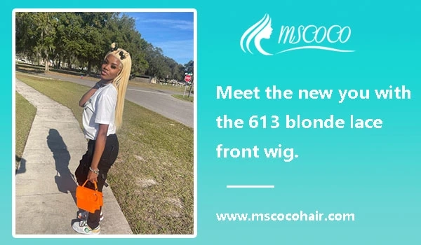 Meet the new you with the 613 blonde lace front wig.