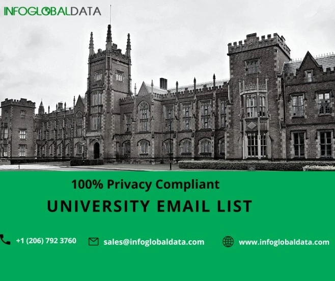 How is the University Emails List segmented?