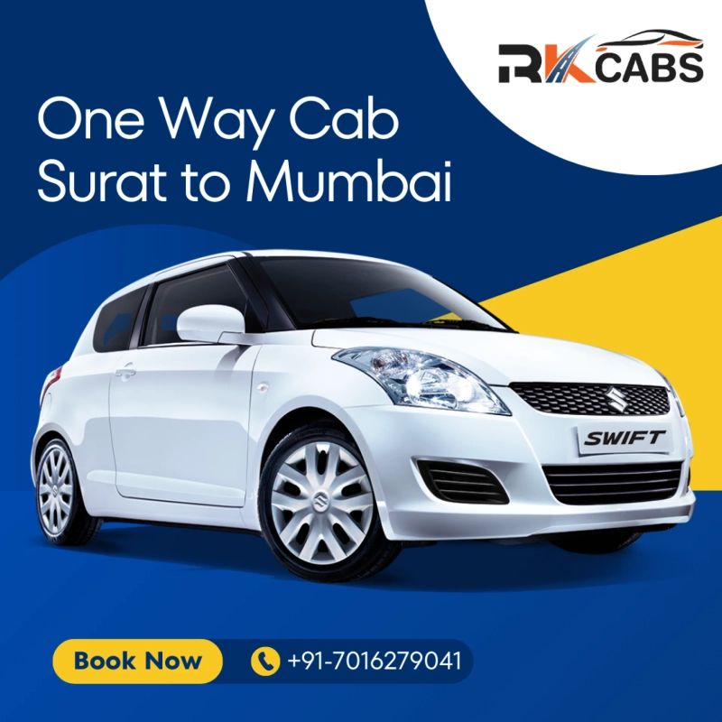 Surat to Mumbai Cab Service with RK Cabs: Your Trusted Travel Partner