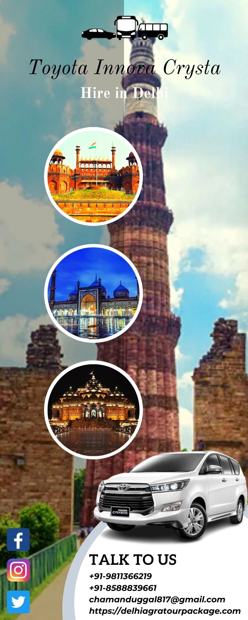 Plan a sightseeing tour of Delhi By Car