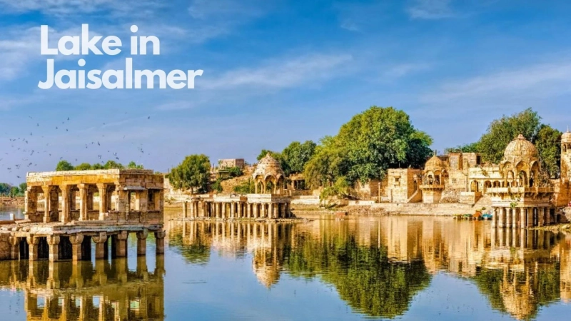 The Amar Sagar lake in Jaisalmer