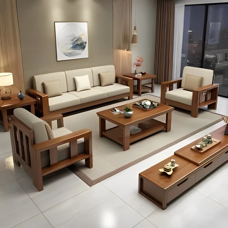 Style and Coziness to Your Living Area with the Best Wooden Sofa Set Design