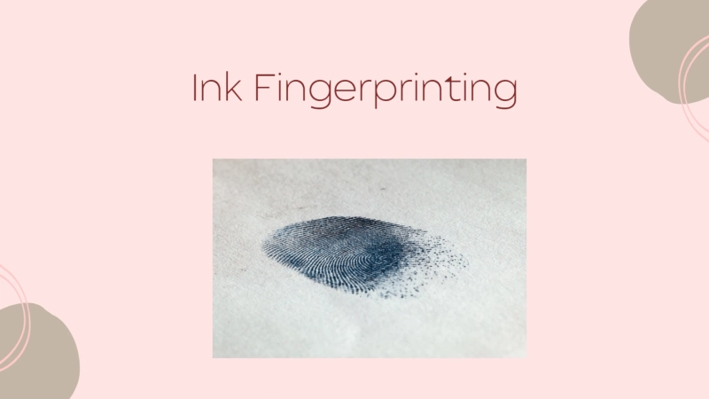 What is ink fingerprinting and what are its benefits?