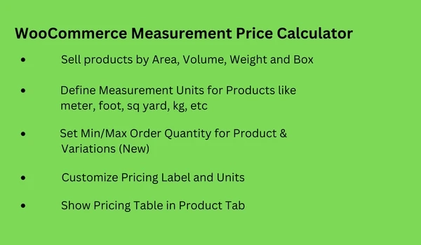 WooCommerce Measurement Price Calculator Plugin