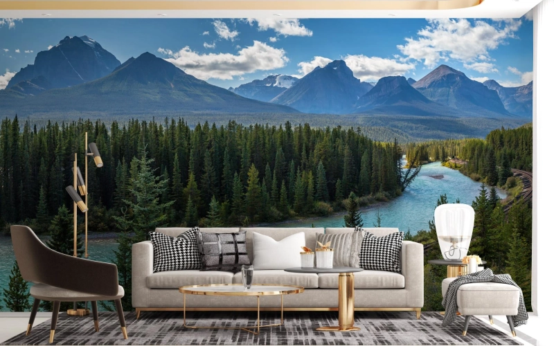 Serenity Starts with a Forest-Inspired Wall