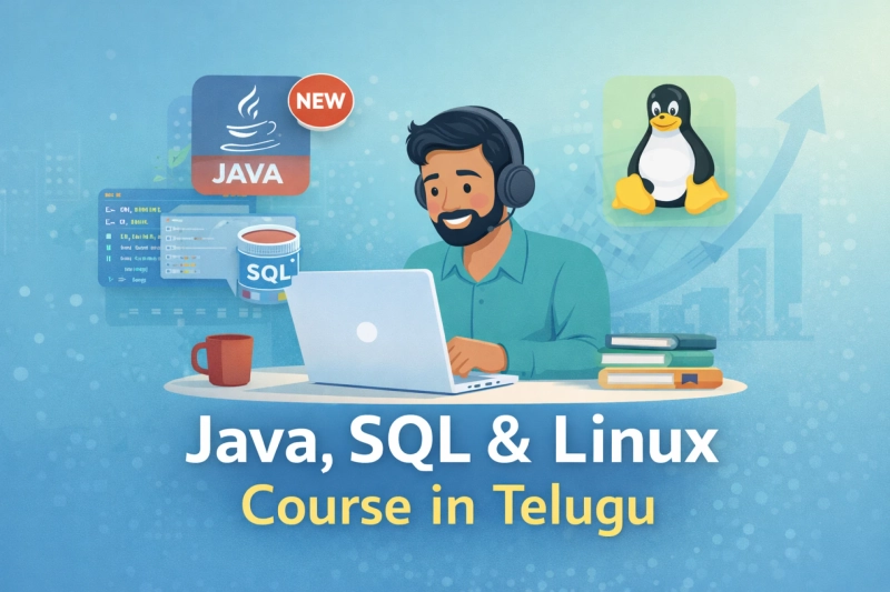 Docker Containers for Java SQL Apps – Java, SQL & Linux Course in Telugu