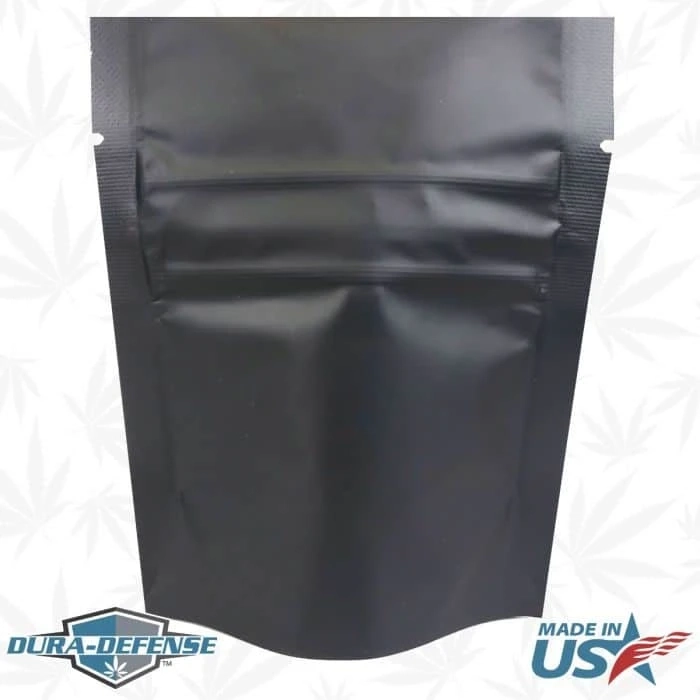 216-001-110 4” W x 5” H x 2.25” G Stand Up, Bottom Gusset, Cannabis Weight: 1/8th