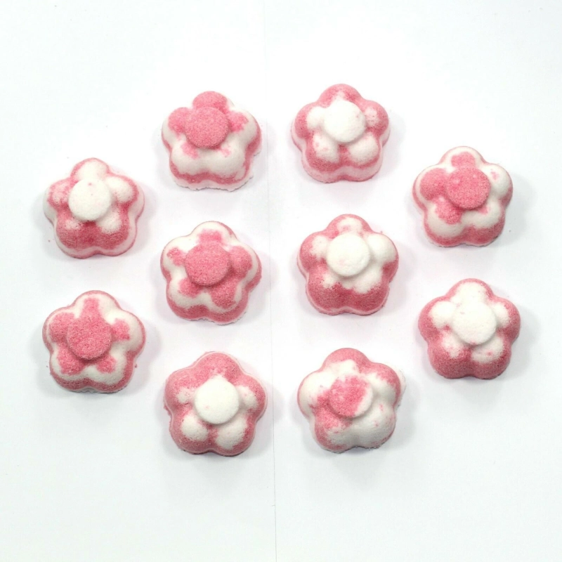 Bath Bombs 500 x Mini Flower Bee Beautiful Raspberry