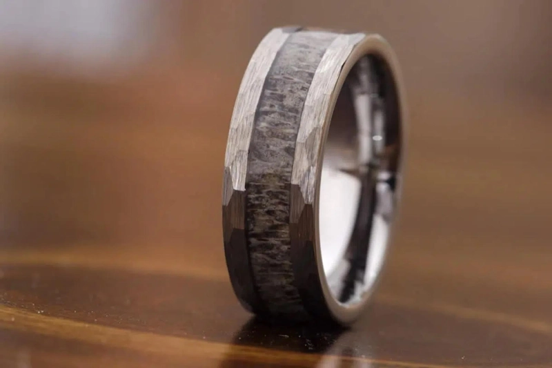 The perfect gift for any outdoorsman!: deer antler wedding bands!