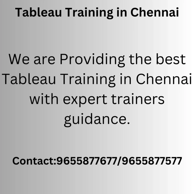 Tableau Training in Chennai