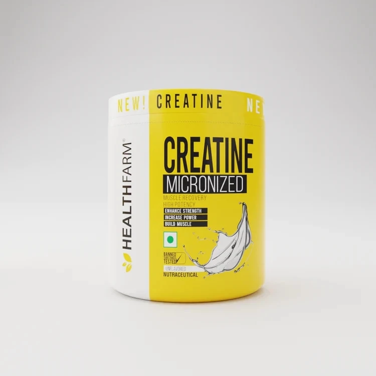 HealthFarm Creatine Micronized, 100% Pure Monohydrate (250g)