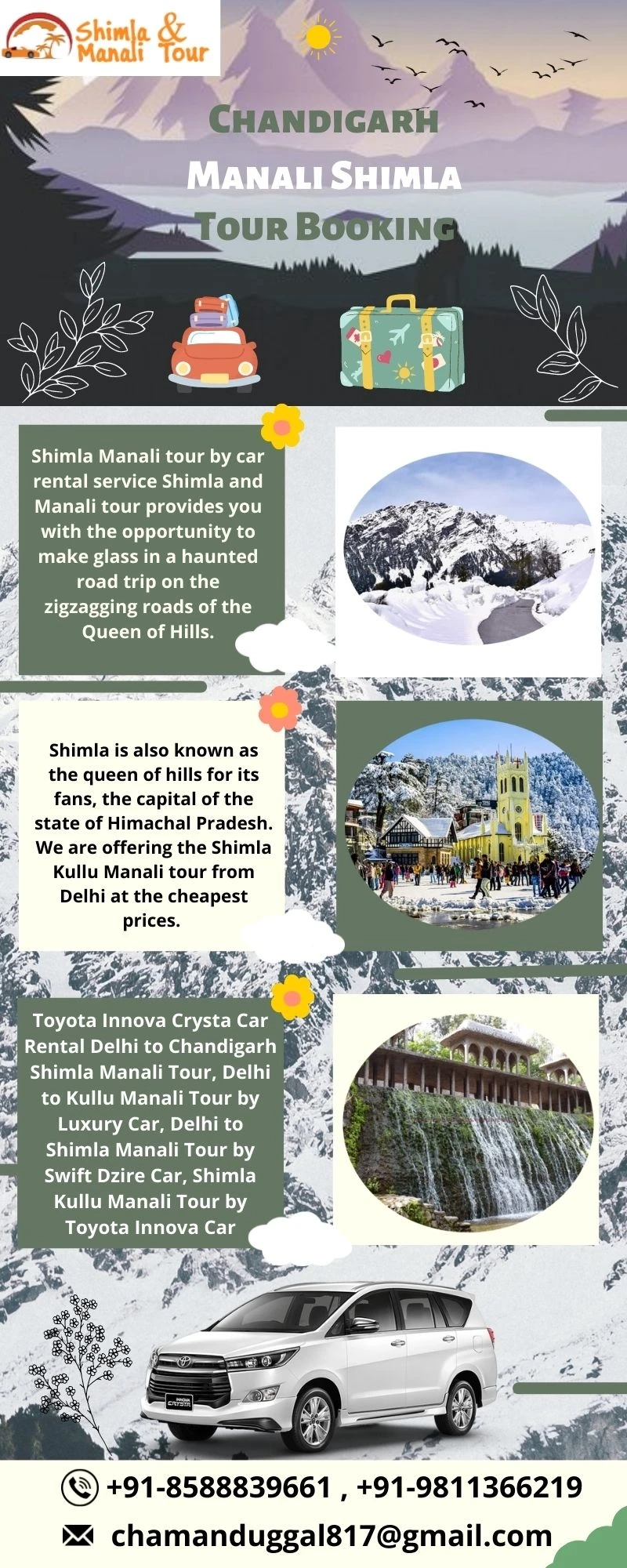 Chandigarh Shimla Manali Tour Booking