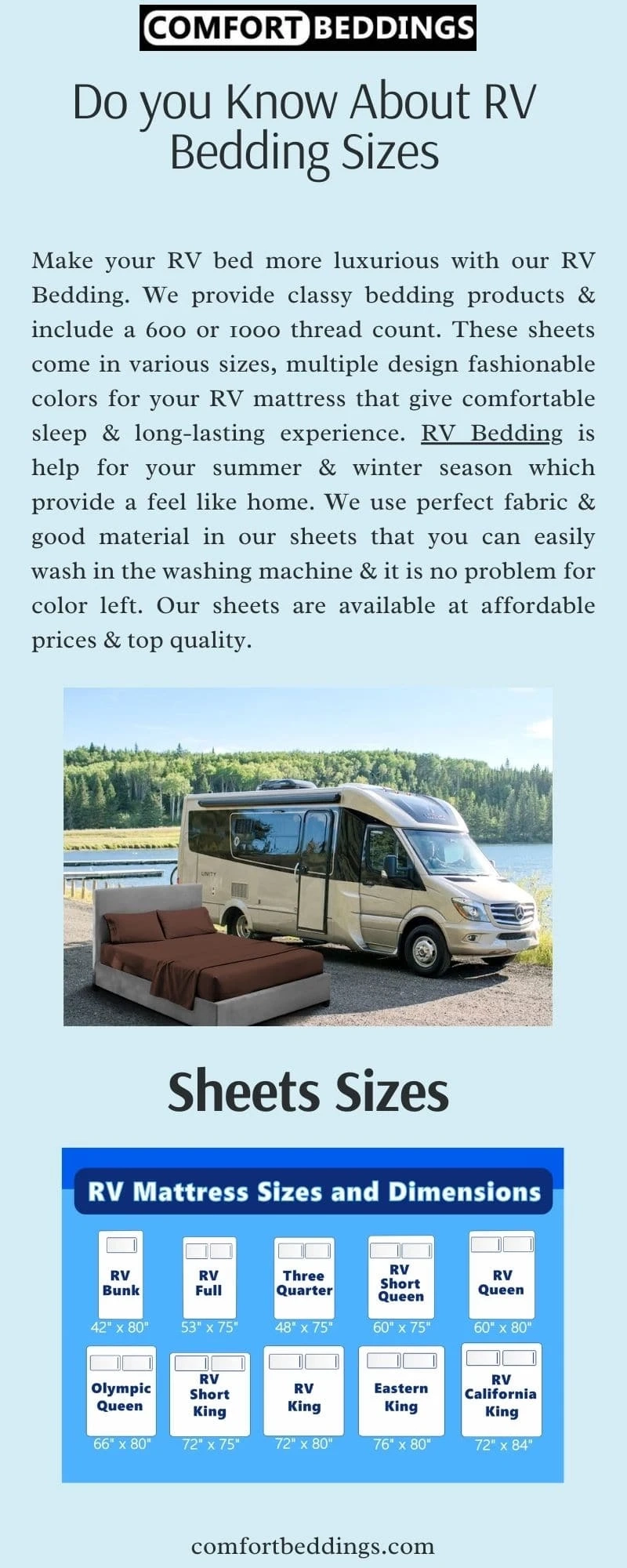 Do you Know About RV Bedding Sizes