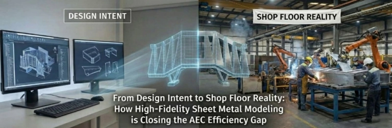 From Design Intent to Shop Floor Reality: How High-Fidelity Sheet Metal Modeling is Closing the AEC Efficiency Gap
