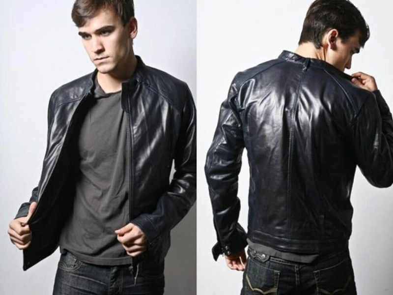 How do I determine the best fit for a men's leather jacket?
