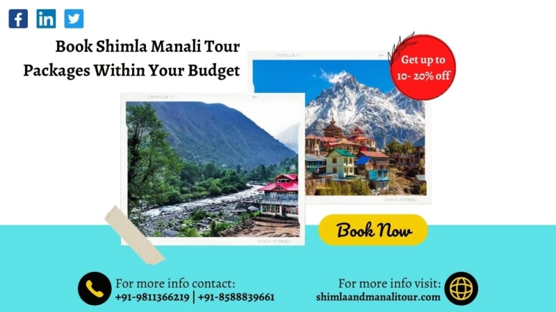 Book Shimla Manali Tour Packages Within Your Budget