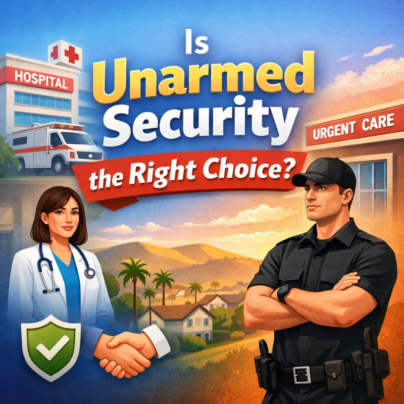 Why Do Hospitals and Urgent Care Centers Hire Unarmed Security in Rowland Heights?