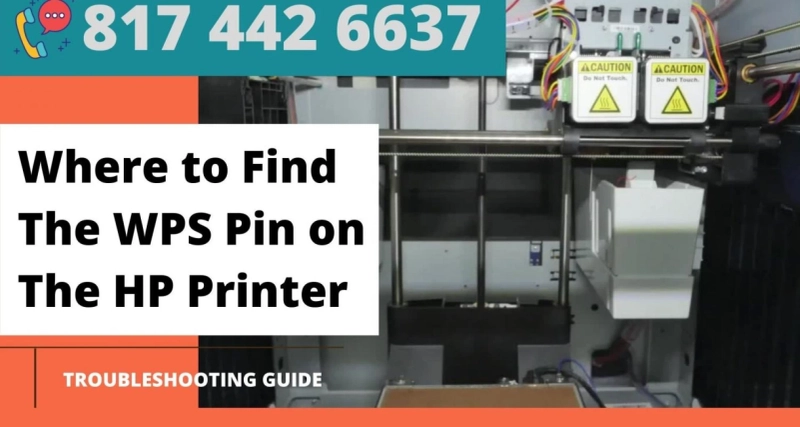 Where to find the WPS pin on the hp printer?