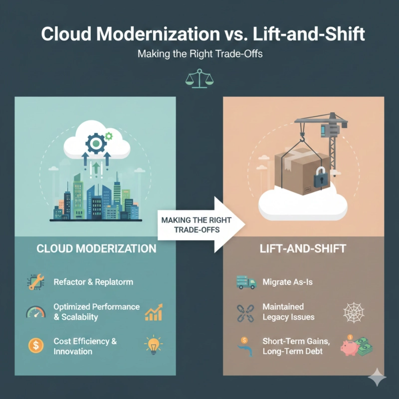 Cloud Modernization vs. Lift-and-Shift: Making the Right Trade-Offs 