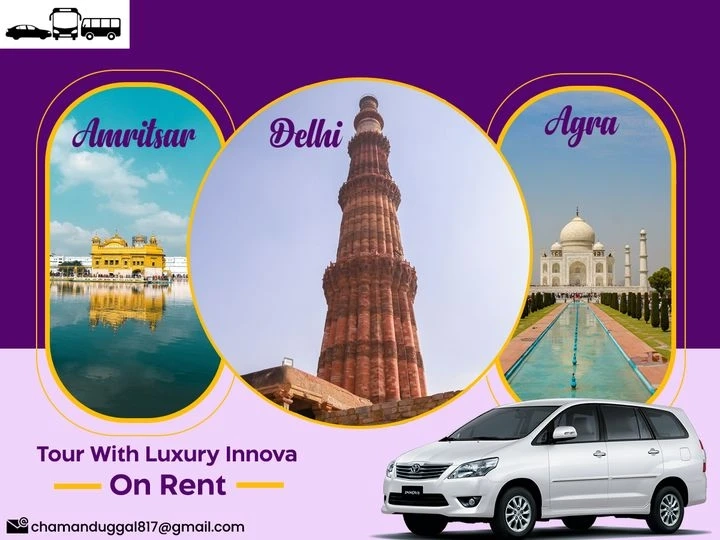 Book Luxury Innova for Delhi, Agra Tour with Amritsar
