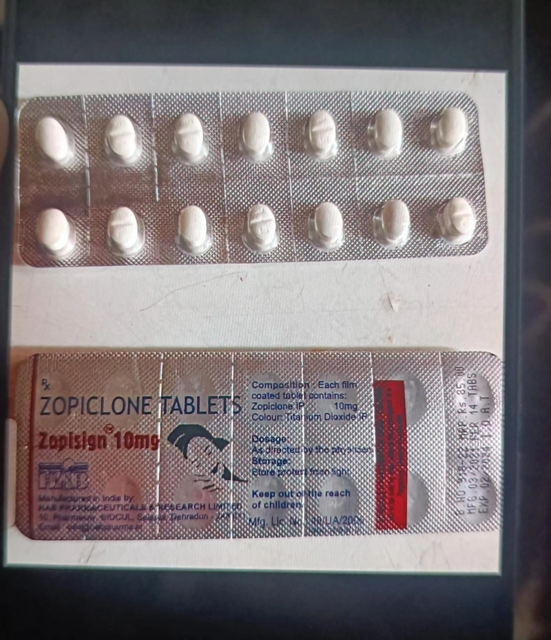 Zopiclone Zopisign 10mg: medicine used for sleeping problems