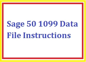 Sage 50 1099 Data File Instructions