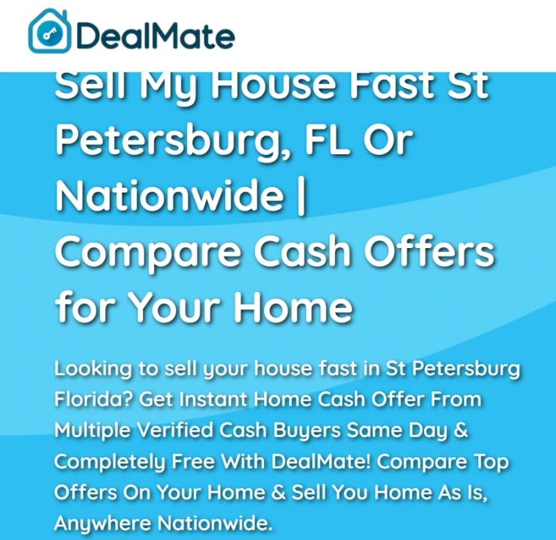 Sell My House Fast St Petersburg, FL or Nationwide | Compare Cash Offers 