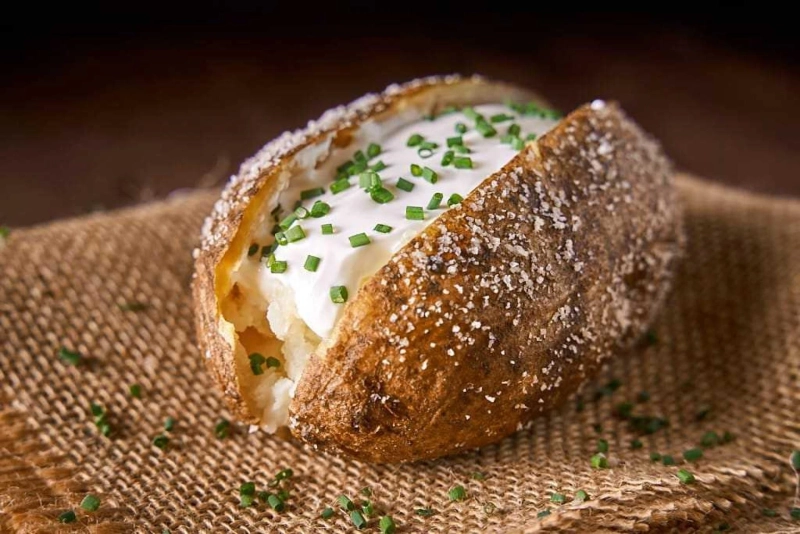 Salt Crusted Smoked Baked Potatoes