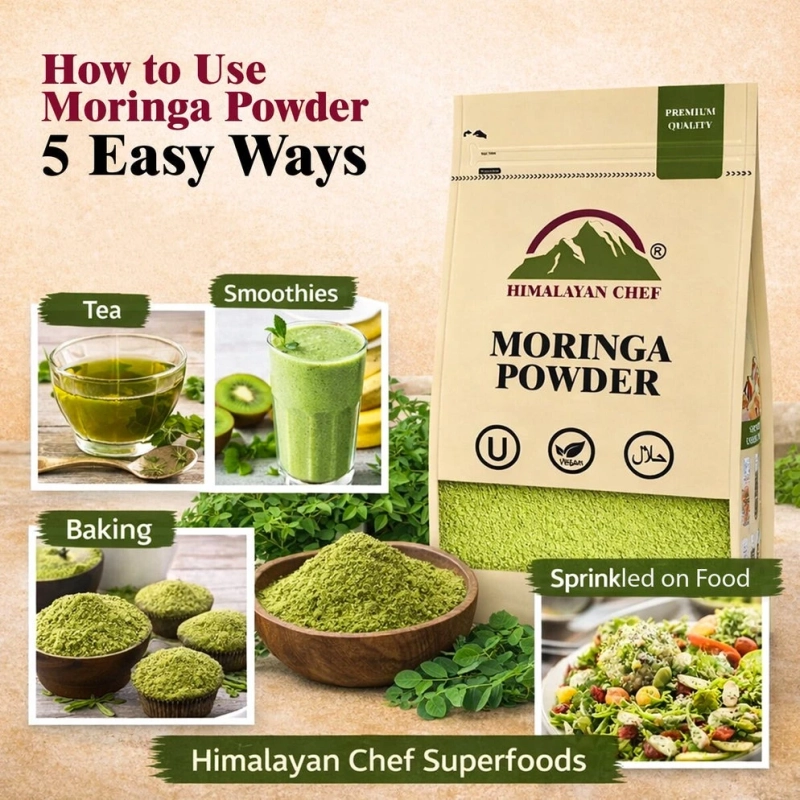 How to Use Moringa Powder: 5 Easy Ways-Himalayan Chef Superfoods