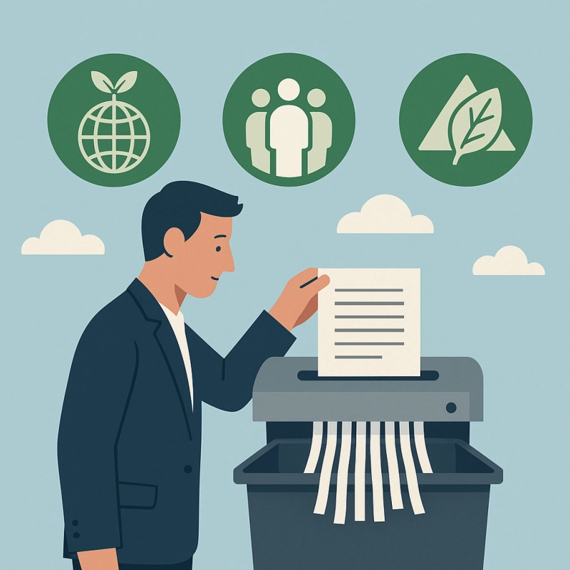 How Secure Document Destruction Supports ESG Goals in 2025