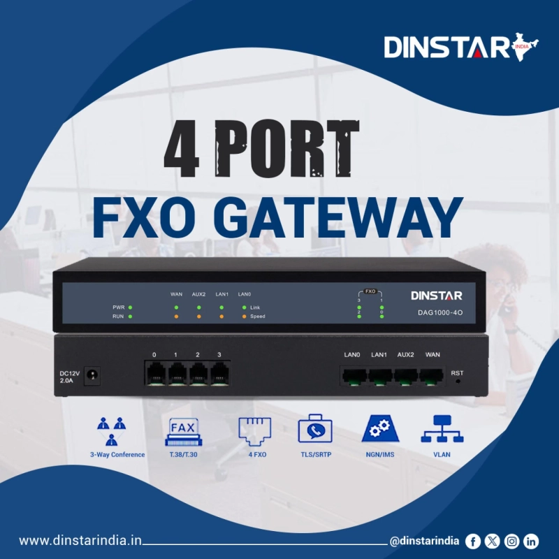 4 Port FXO Gateway: Connect Legacy to VoIP