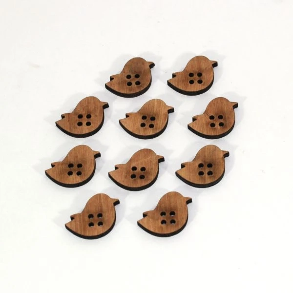 Buy Bee Beautiful Bird Shaped Wooden Buttons, Laser Cut