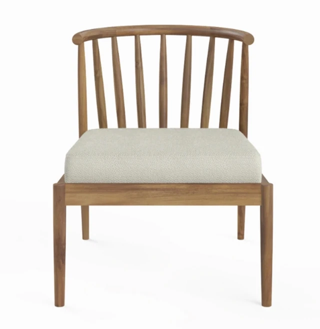 Experience Comfort and Style with the Cairns Sofa Chair - Acacia Wood in Natural Stone Wash Fabric