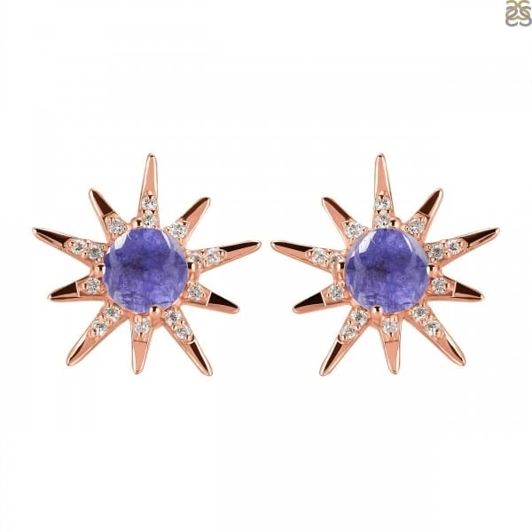 Tanzanite Stud Earring
