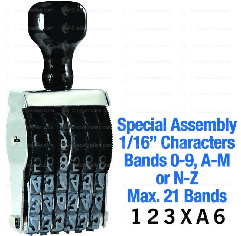 Special Assembly Line Number Stamp 1/16 Character Size | Precision Stamping by Acorn Sales