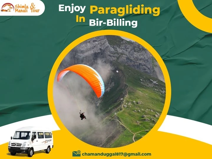 Enjoy Paragliding in Bir-Billing With Chandigarh Shimla Manali Tour Packages