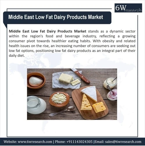 Middle East Low Fat Dairy Products Market (2024-2030) | 6wresearch