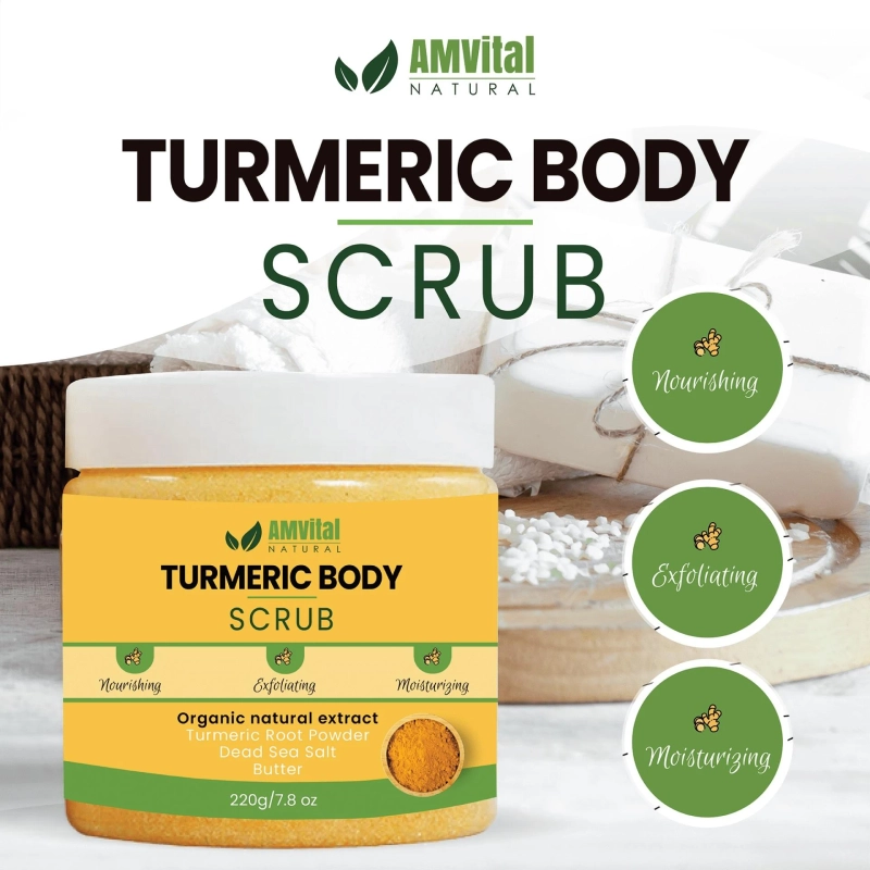 The Essence of Brilliance: AMVital's Turmeric Body Scrub and Its Radiant Advantages