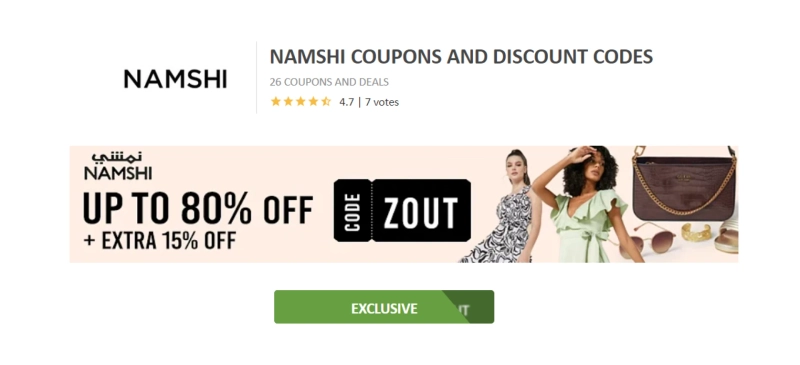 Namshi Coupons: Your Key to Affordable Fashion Shopping