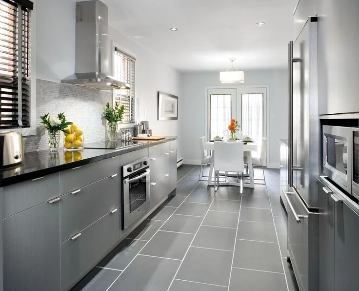 Grey Kitchen Cabinets with Black Countertops: A Timeless and Sophisticated Kitchen Design